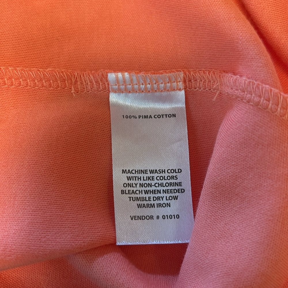 Winter Silks Coral Orange Turtleneck Top Size XL - Picture 7 of 8